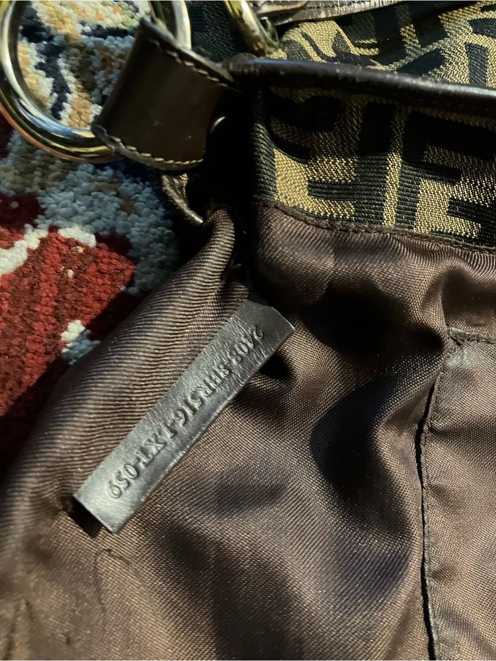 Fendi Zucca Tote Shoulder Bag Vintage Rare - Picture 10 of 15